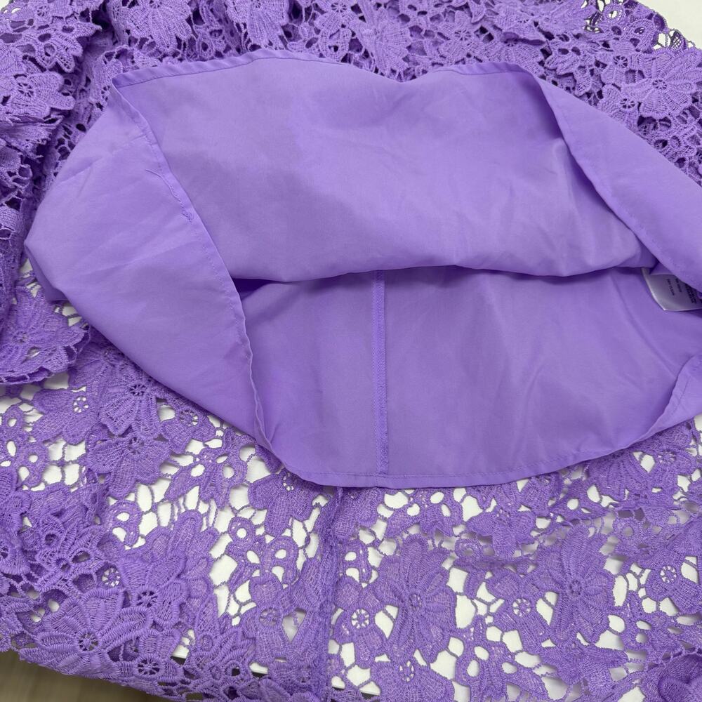 Donna Morgan Lavender Lace Dress Straps Lavender US 8 Romantic Babydoll Brunch - Picture 9 of 11